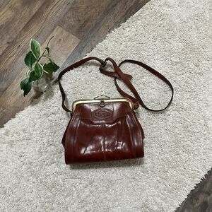 Vintage Oroton Australia Cognac Genuine Cowhide Crossbody Bag
